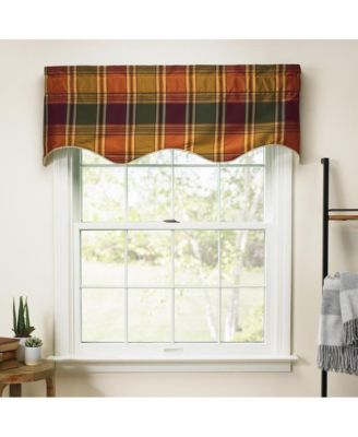 Boroughs Plaid Duchess 3" Rod Pocket Filler Valances for Windows 50" x 15" Plum
