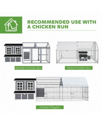 39" Wooden Chicken Coop with Nesting Box, Tray, for 4-6 Chickens