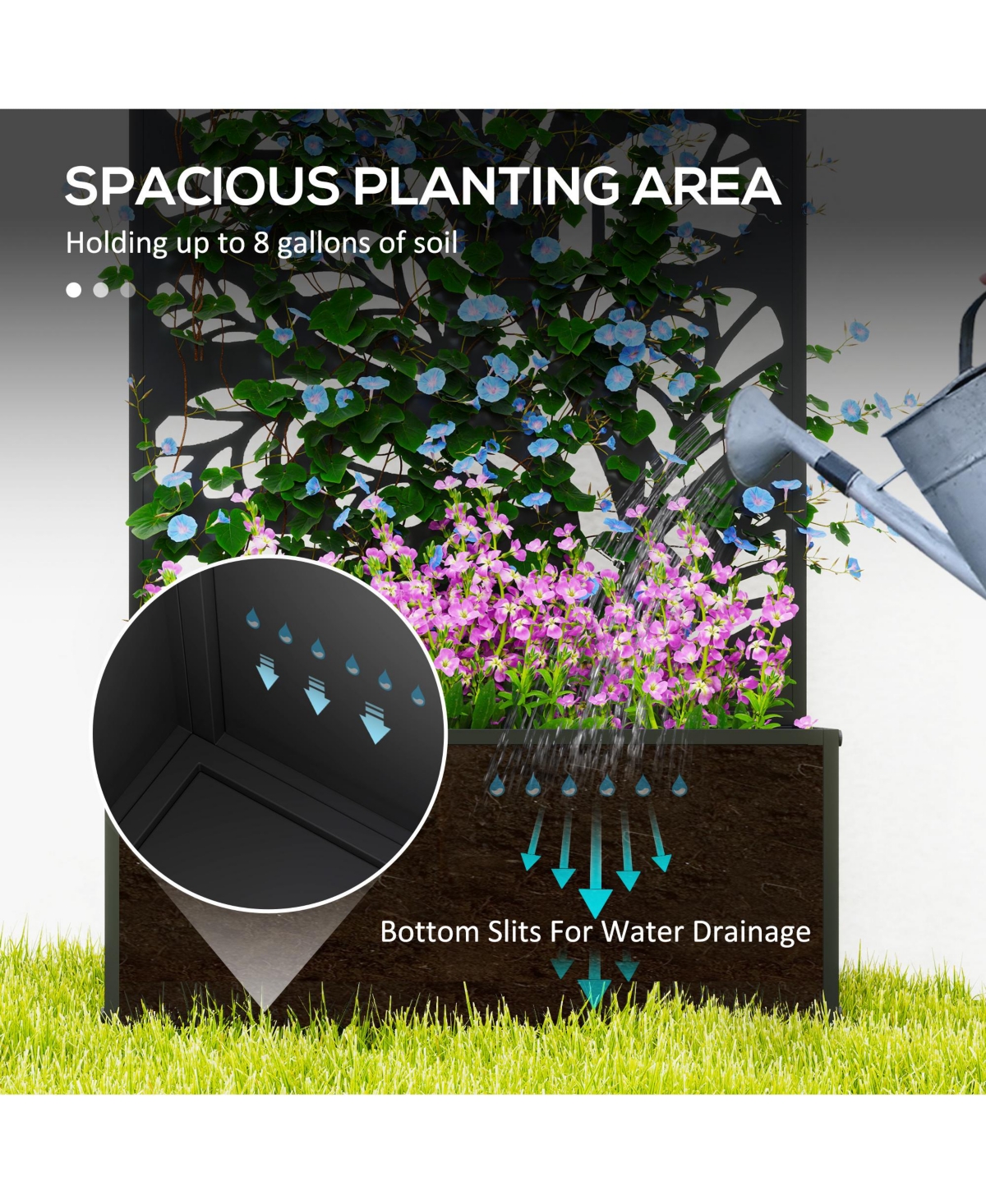 Outsunny Garden Box with Privacy Panel