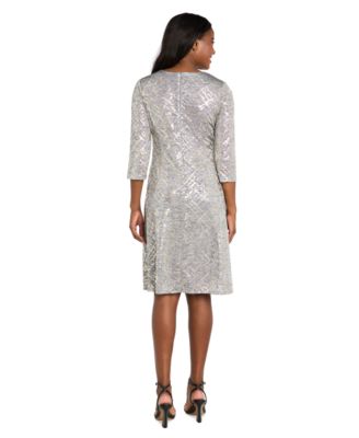 Petite Surplice Hankie Midi Dress