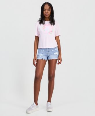 Juniors' Earth Graphic T-Shirt