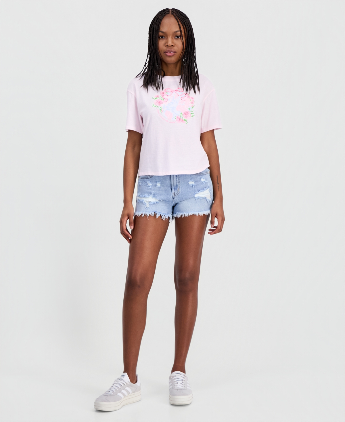 Rebellious One Juniors' Earth Graphic T-Shirt