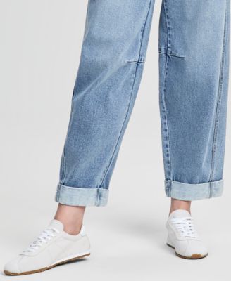 Women's Cuffed Barrel-Leg Jeans, Macy's Exclusive