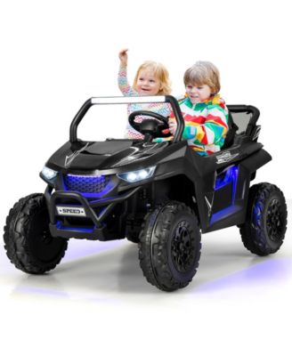 12V 2-Seater Kids Ride on UTV with Slow Start Function Music-Black