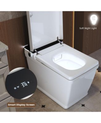 Smart One-Piece Bathroom Fixture With Heated Seat, Auto Flush, Wash, Dryer And Digital Display