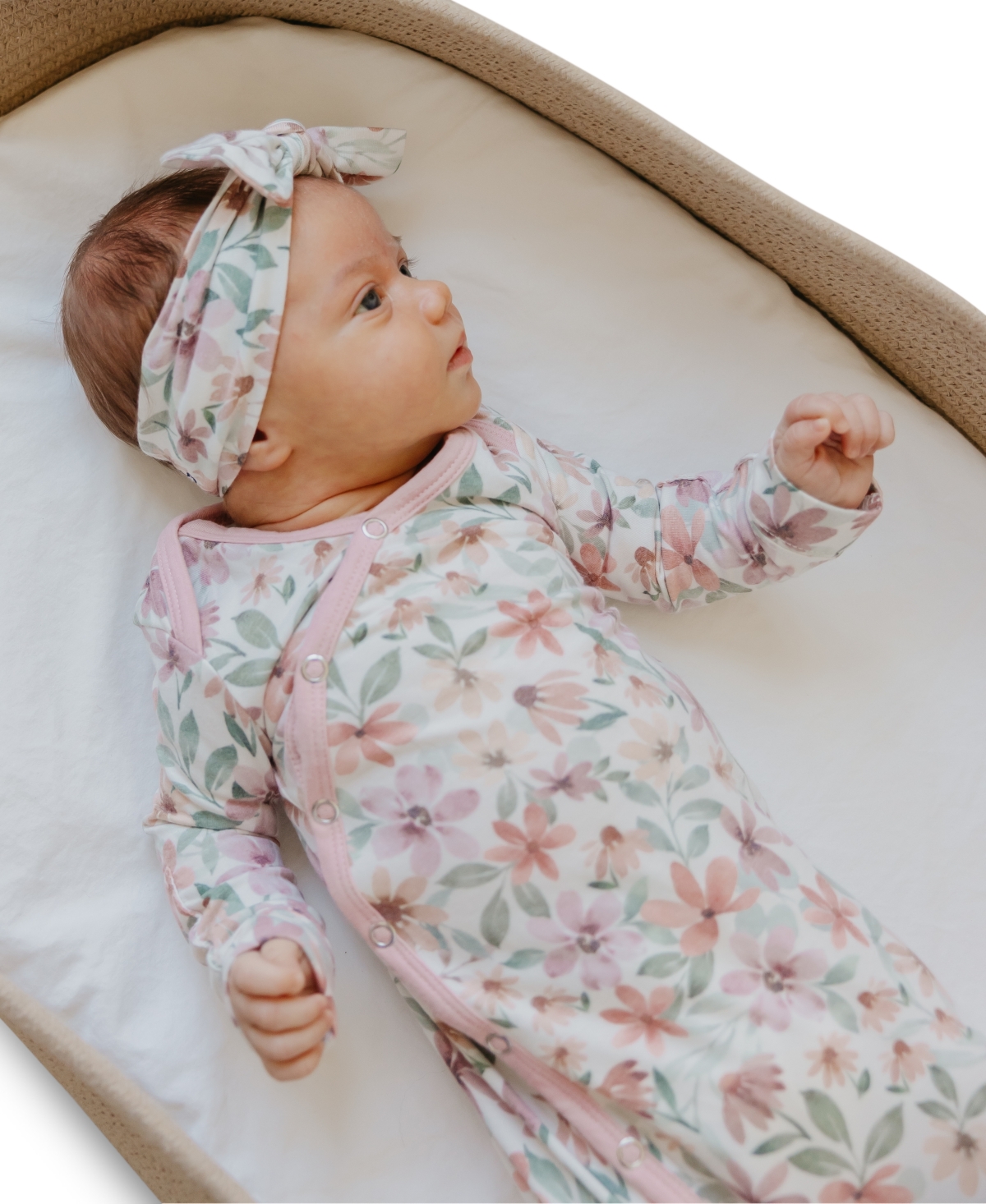 Copper Pearl Baby Girls' Natalie Knotted Gown