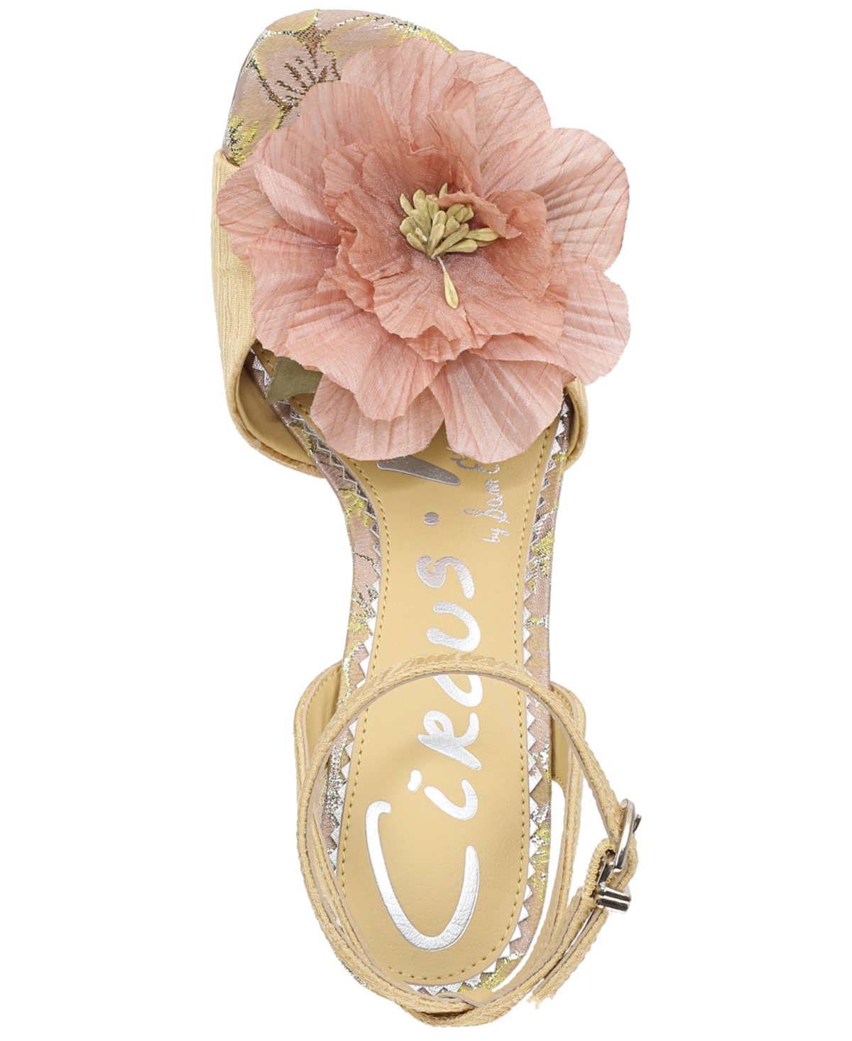 Circus Ny by Sam Edelman Women's Aria Flower Two-Piece Block Heel Dress Sandals