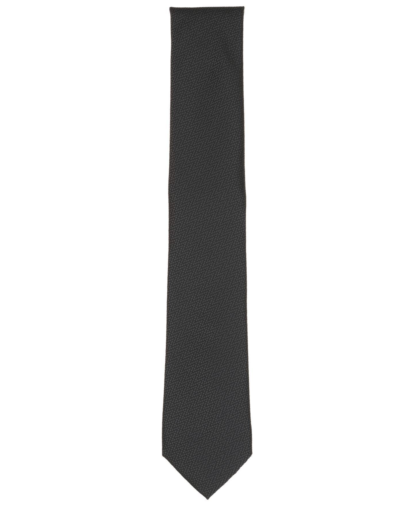 Мужской галстук Alfani Amado Solid Slim Tie, цвет: Чёрный — фото 2
