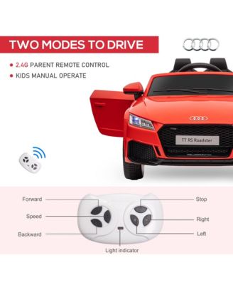 6V Kids Electric Ride On Car, Licensed Audi TT RS with Seat, Remote