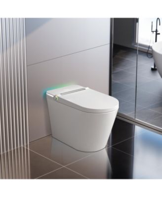 Smart Bathroom Fixture Tankless,Auto Open/Close,Elongated Heated Seat,Warm Wash/Dryer,Dryer,Night Light
