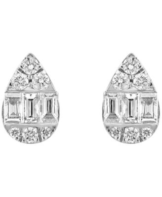 Diamond Earrings (5/8 ct. t.w.) in 14k White Gold