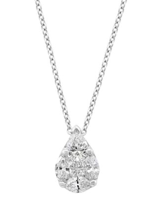 Diamond Pendant Necklace (3/4 ct. t.w.) in 14k White Gold