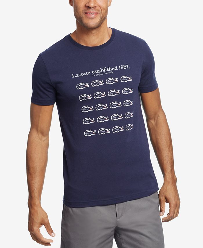 Lacoste Men's Twenty Crocs Graphic-Print Logo T-Shirt & Reviews - T-Shirts  - Men - Macy's