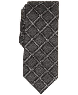 Alfani - Men's Oakmont Grid Slim Tie