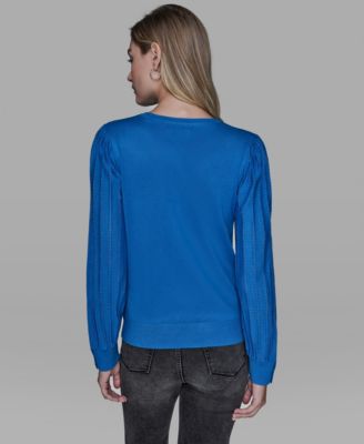 Petite Crewneck Long-Sleeve Sweater