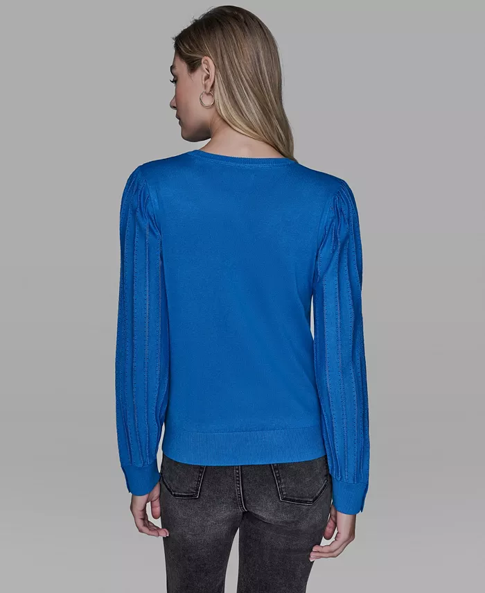 Petite Crewneck Long-Sleeve Sweater - thumbnail 4