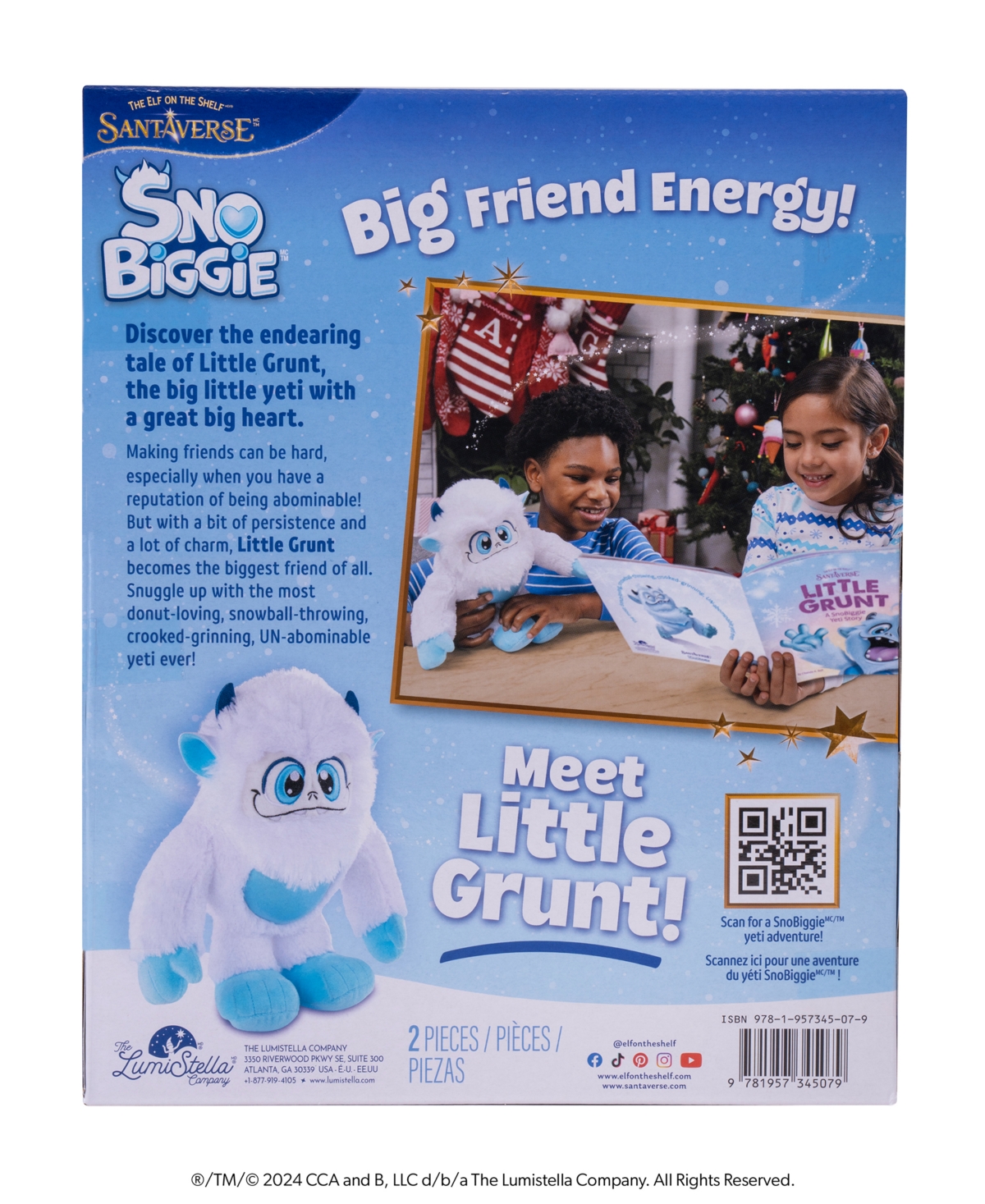 Elf On The Shelf Little Grunt Yeti Plush Toy And Book In Multi