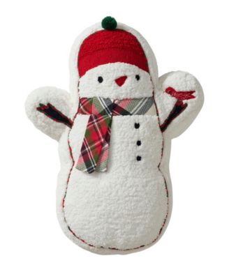 Snowman Shaped Holiday Decorative Pillow, 11" x 16"