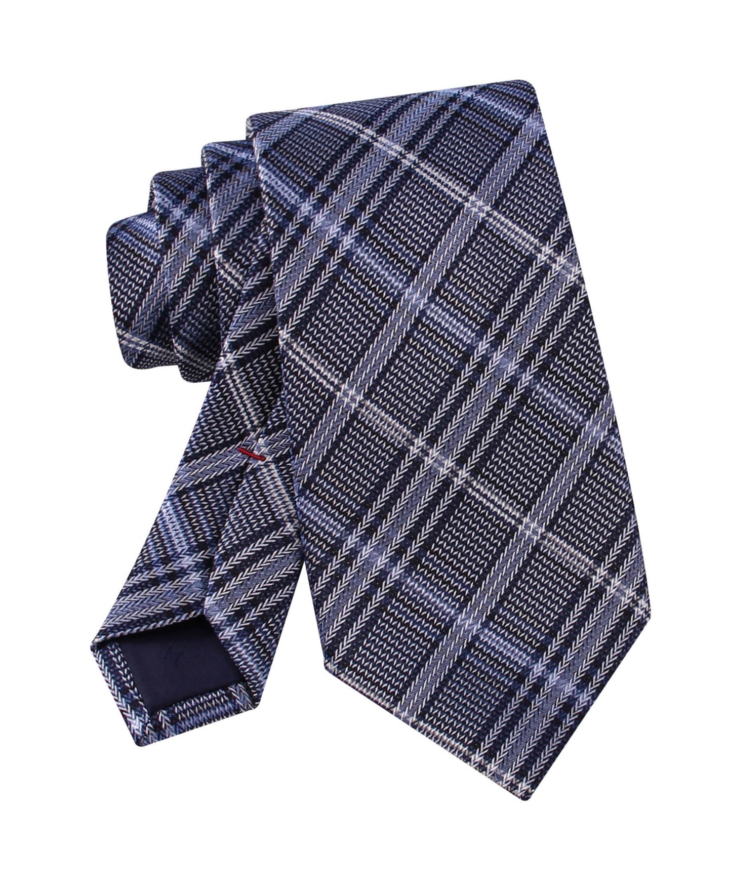 Мужской галстук Tommy Hilfiger Jeffrey Plaid Tie, цвет: Тёмно-синий — фото 3