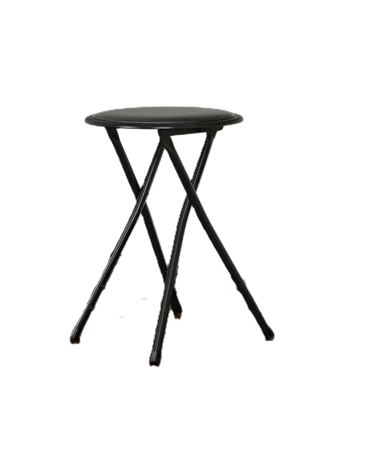 Lavish Home 24" Steel Portable Folding Bar Stool In Black