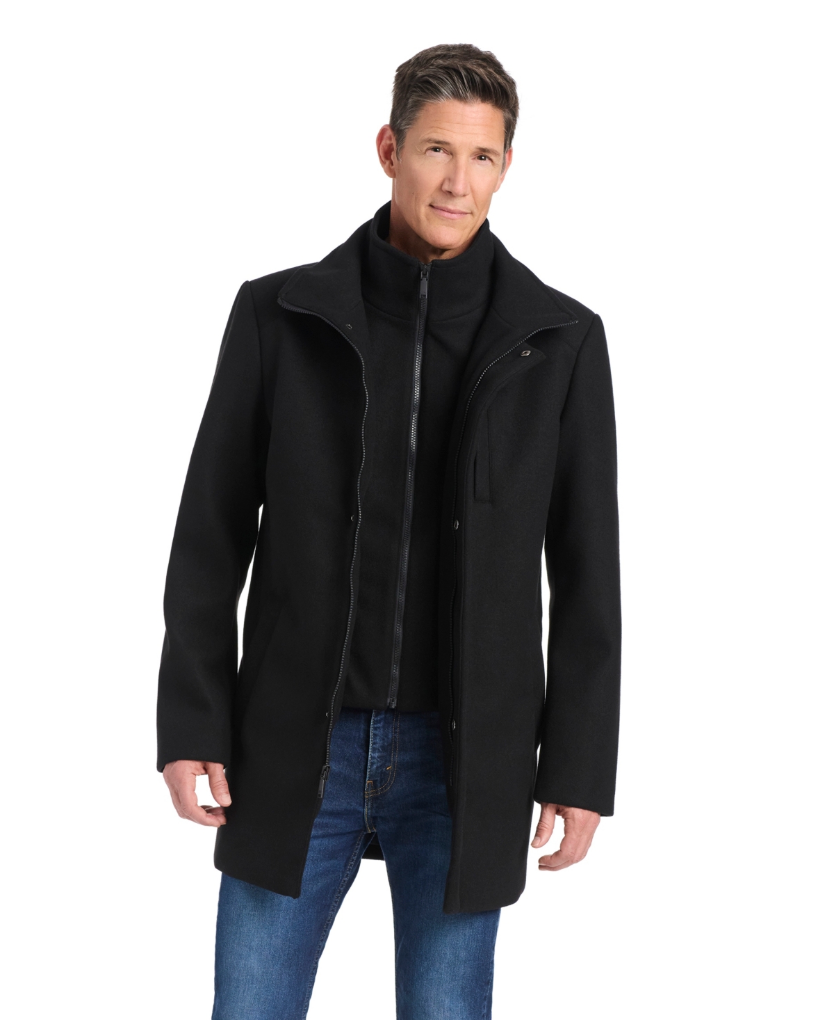 Vince Camuto Men's Classic Stand Collar Coat