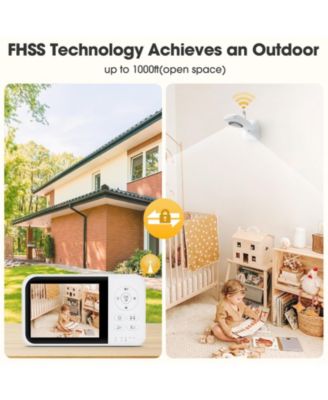 Video Baby Monitor with 3.5" LCD Screen, 2.4GHz FHSS Transmission, Night Vision, Temperature Sensor, Two-Way Talk, VOX Mode