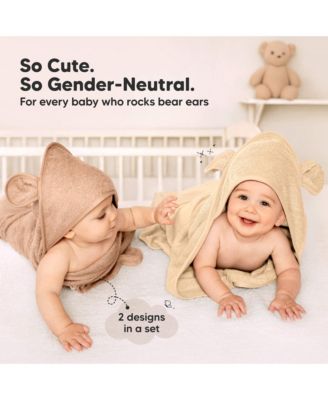 Snuggle Baby Towels with Hood for Newborn Girls, Boys, Toddlers, Soft & Absorbent Hooded Baby Bath Towels