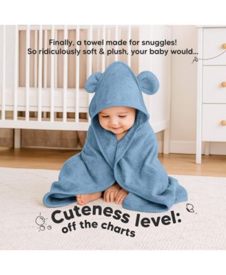 Snuggle Baby Towels with Hood for Newborn Girls, Boys, Toddlers, Soft & Absorbent Hooded Baby Bath Towels