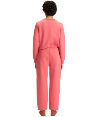 Women's Cropped Cotton-Blend Tracksuit Pants