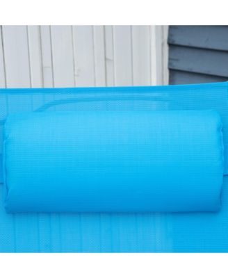 Sling Patio Reclining Chaise Lounge Garden Furniture, Light