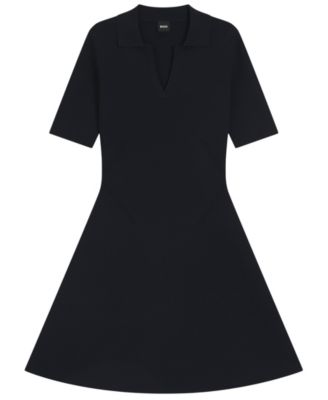 Women's Knitted Skipper Collar Dress