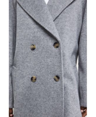 Women's Oversized Pleat Back Detail Maxi Coat