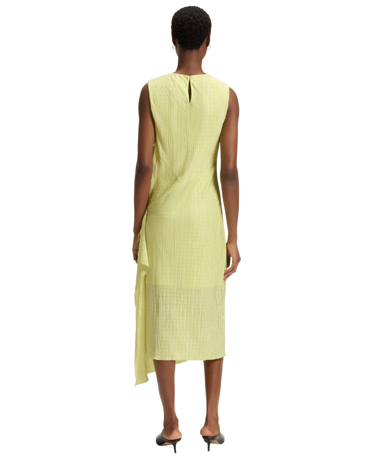 Hugo Boss Boss By  Women's Layered Effect Plisse Dress In Green