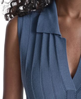 Women's Sleeveless Collared Sweater