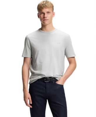 Men's Cotton Slub Logo Detail T-Shirt