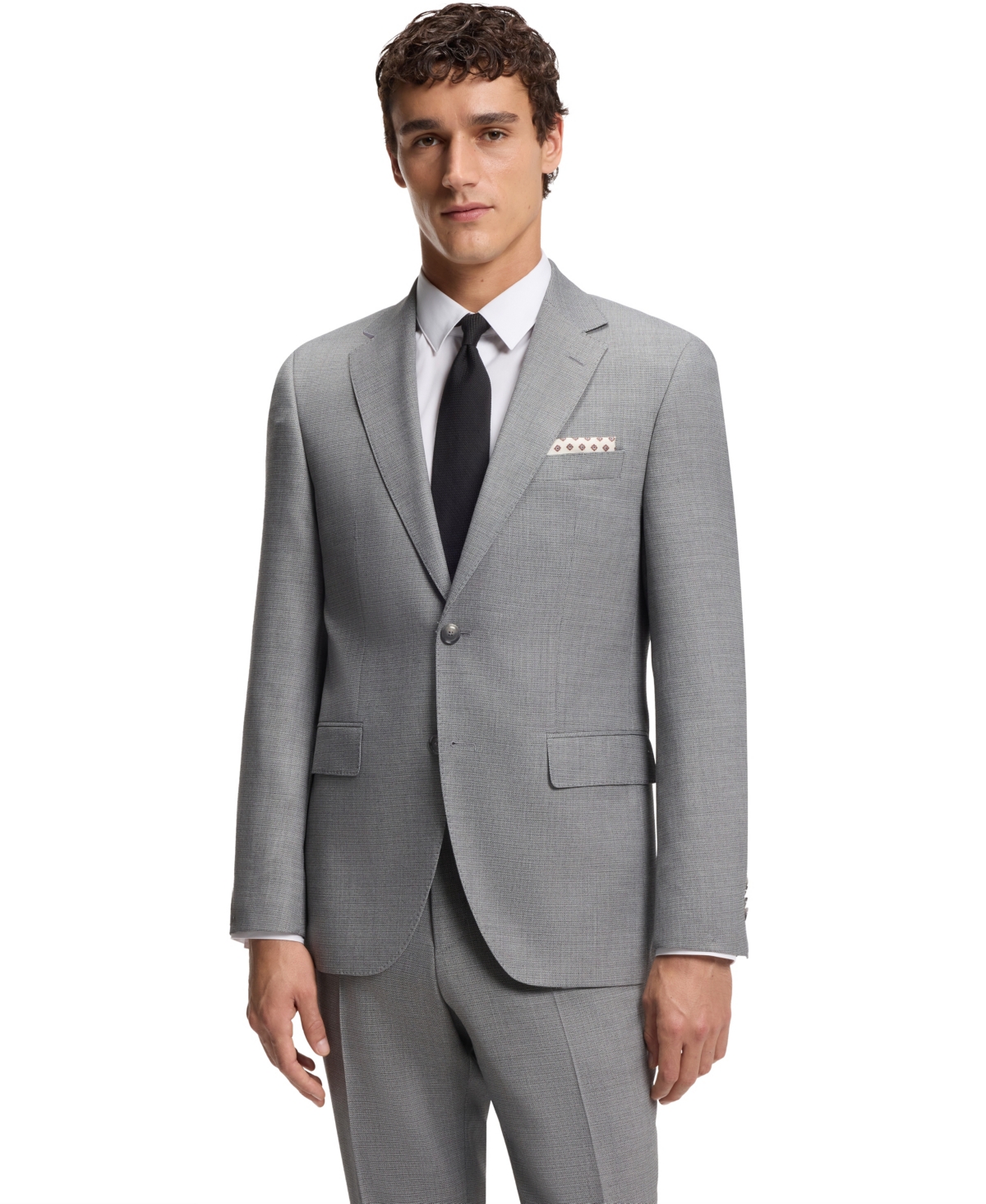 Boss by Hugo Men's Cotton Silk Structured Tie