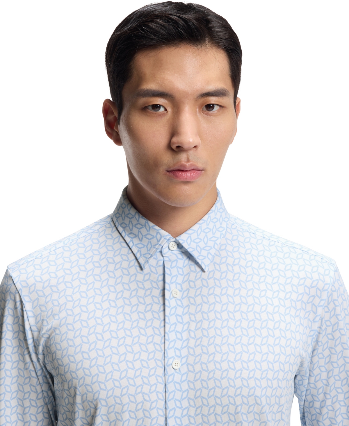 Boss by Hugo Boss Men's Printed Cotton Blend Slim-Fit Dress Shirt