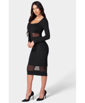 Women's Square Neck Midi Dress