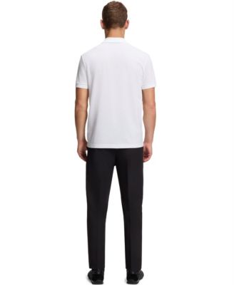 Men's Printed Pattern Cotton-Pique Polo Shirt