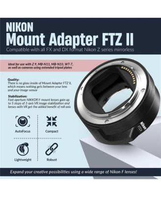 Z fc DX-Format Mirrorless Camera, Silver, Bundle with FTZ II Mount Adapter, Zoom-Mini TTL R2 Flash, 64GB Memory Card, Bag