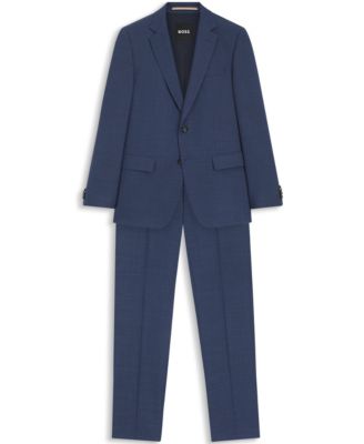 Men's Micro-Patterned Stretch Cloth Two-Piece Slim-Fit Suit