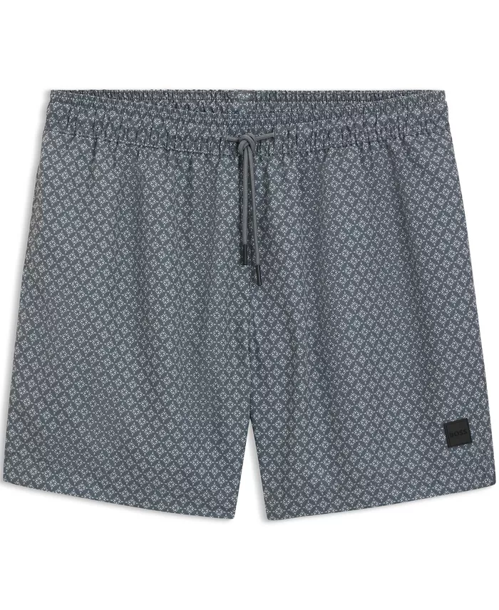 Men's Micro-Print Quick-Dry Swim Shorts - thumbnail 3