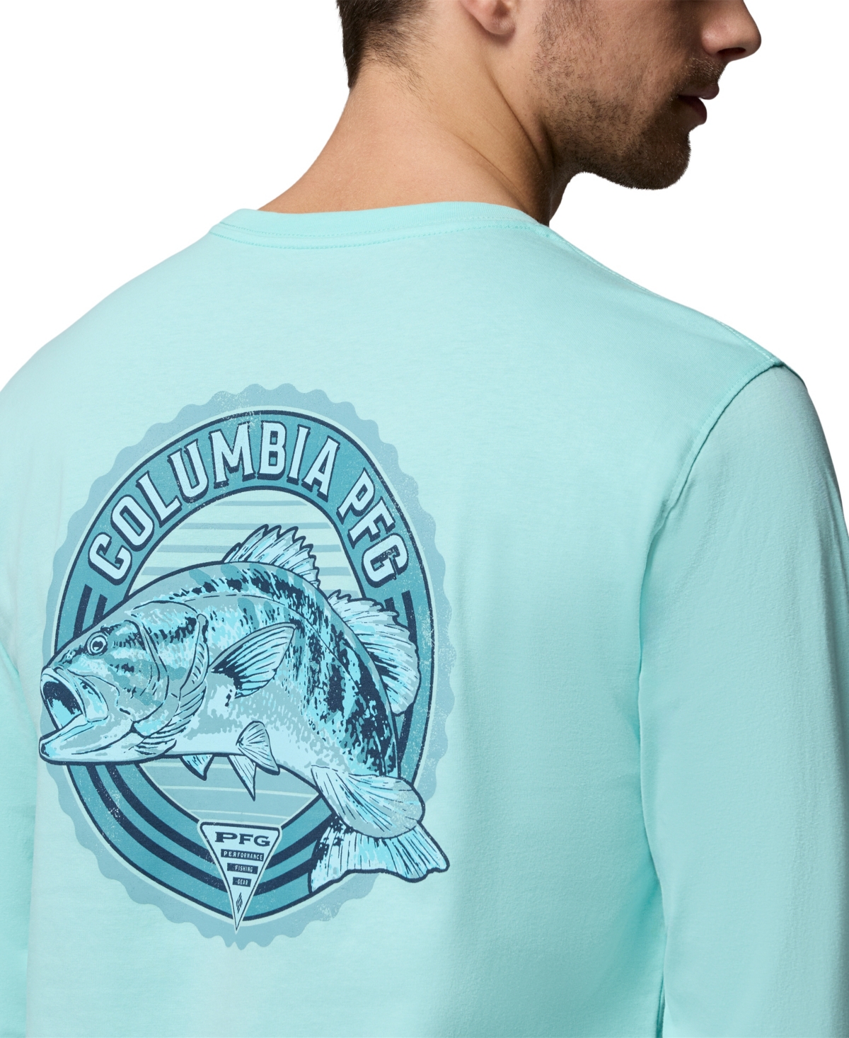Columbia Men's Pfg Trawling Graphic Long Sleeve T-Shirt