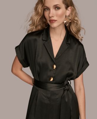 Women's Satin Wide Leg Jumpsuit
