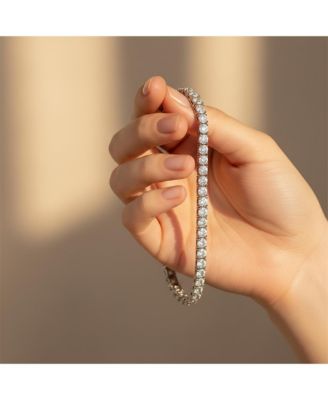 Women's White Gold Plated 5MM Cubic Zirconia Tennis Bracelet