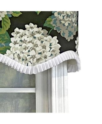 Hydrangea Ruffled Provance valance 3in Rod Pocket Curtains