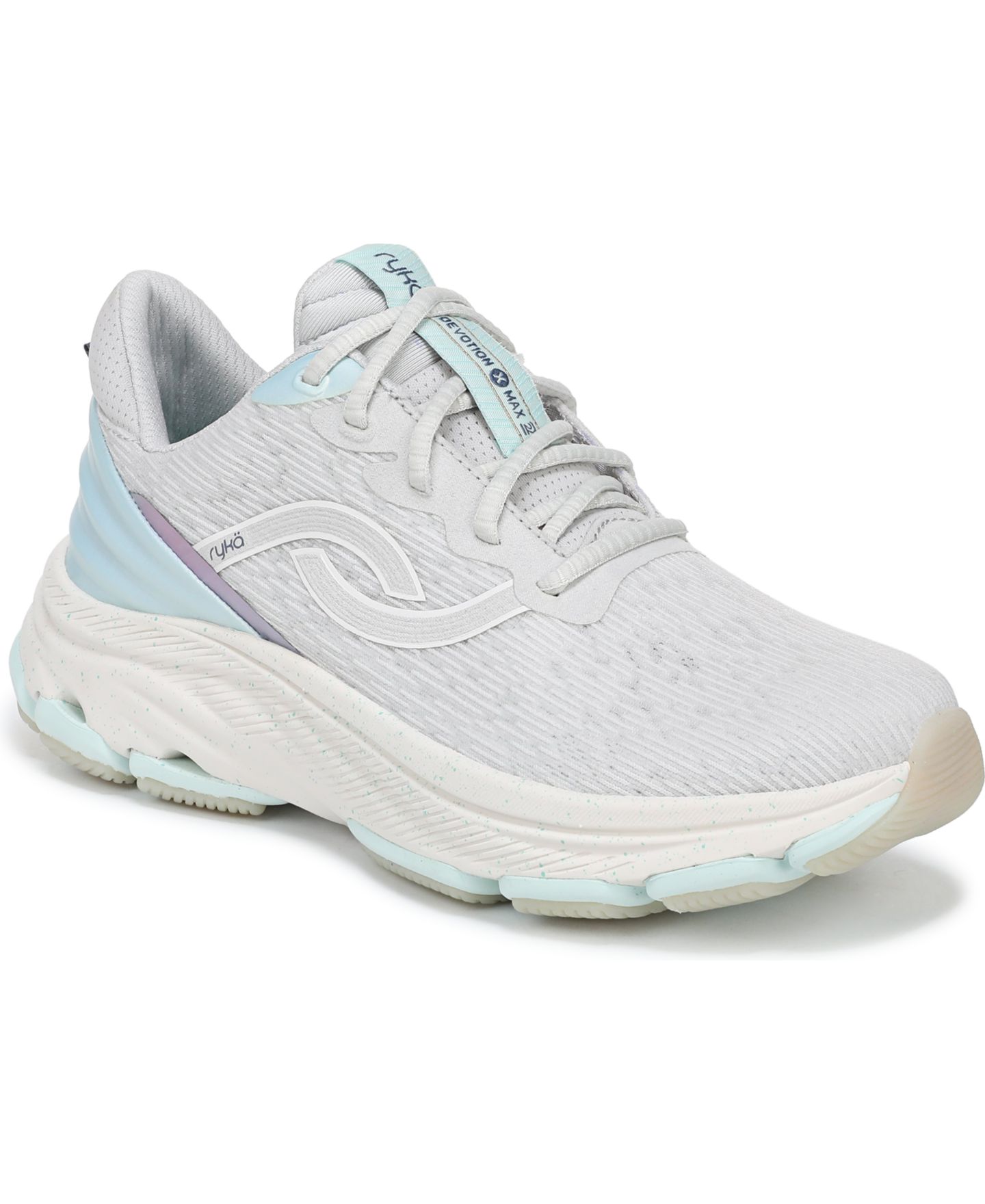 Женские кроссовки Ryka Devotion X Max 2 Lace-Up Walking, цвет: Устричный серый сетчатый — фото 1