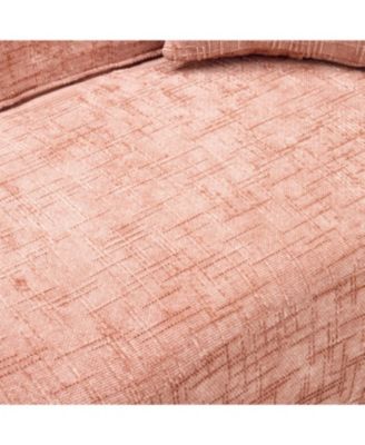 Streamdale Pink curved two-person compress sofa with armrests and two pillows