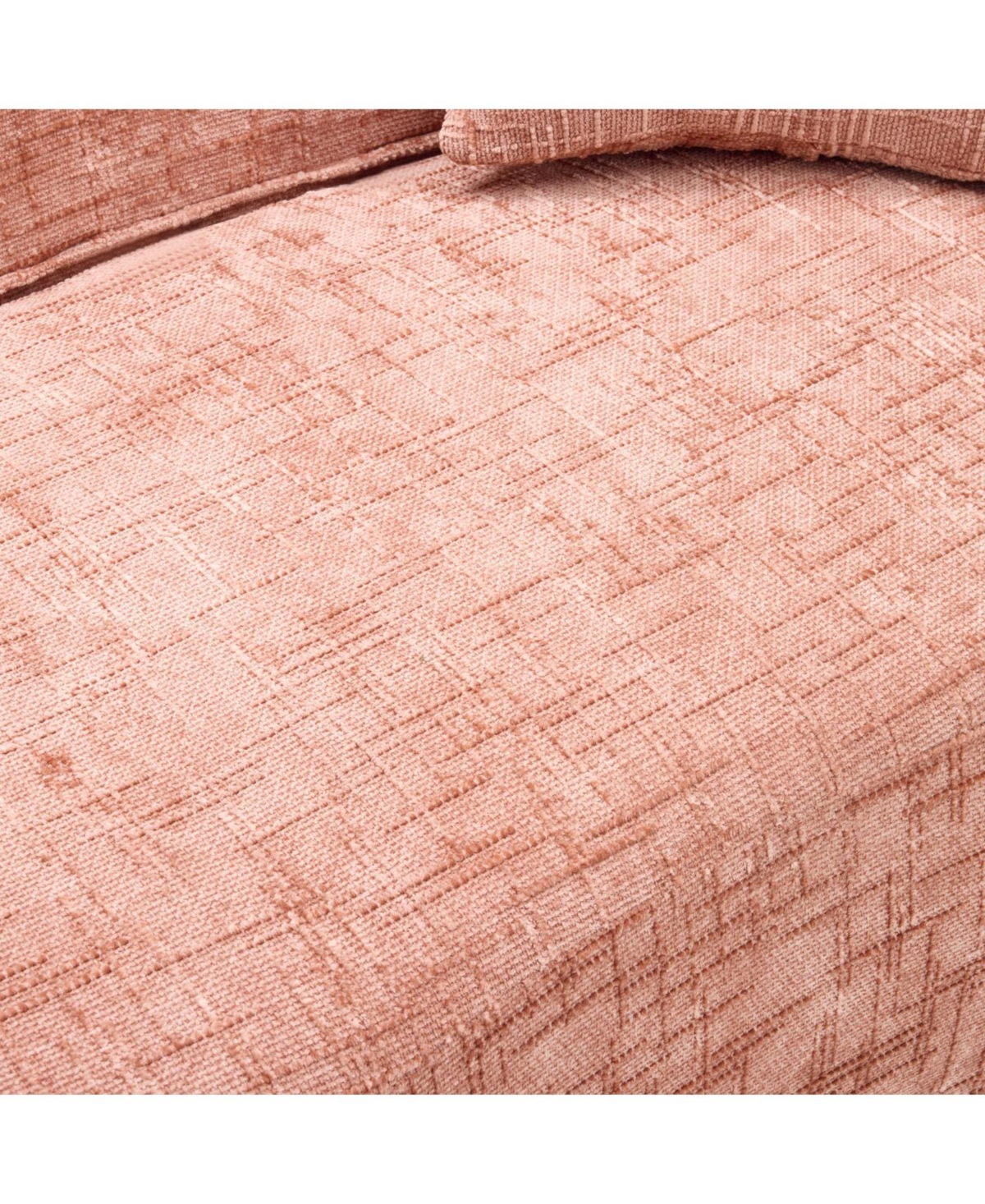 Streamdale Furniture Streamdale Pink curved two-person compress sofa with armrests and two pillows