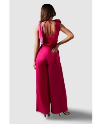 Women's Corsage Cowl Back Jumpsuit